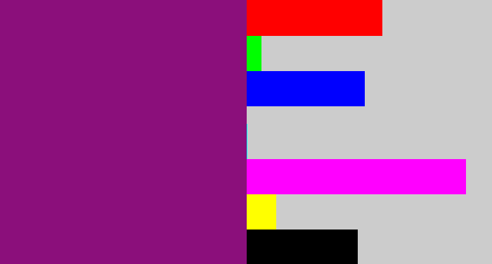 Hex color #8b0f7b - darkish purple