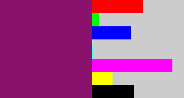 Hex color #8b126c - darkish purple