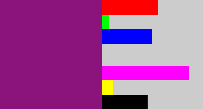 Hex color #8b137c - darkish purple