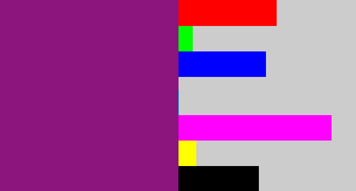 Hex color #8b147d - darkish purple