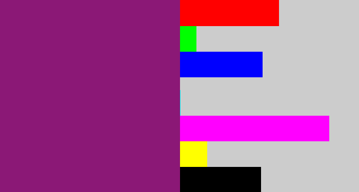 Hex color #8b1876 - darkish purple