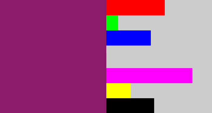 Hex color #8b1b6b - darkish purple