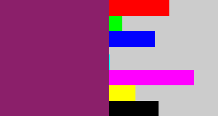 Hex color #8b1f6a - darkish purple