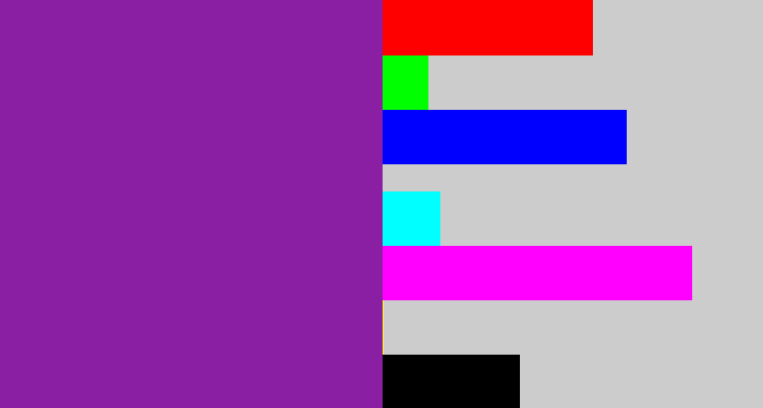 Hex color #8b1fa3 - purple