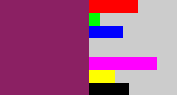 Hex color #8b2063 - darkish purple