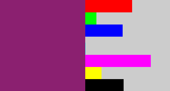 Hex color #8b2070 - darkish purple