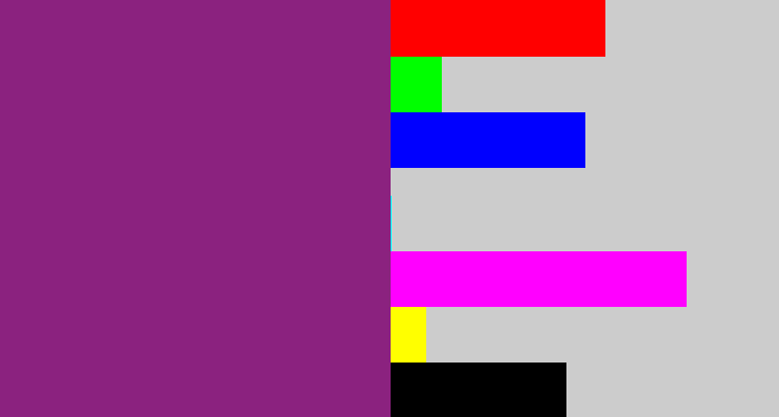 Hex color #8b227f - warm purple