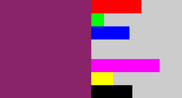 Hex color #8b236a - darkish purple