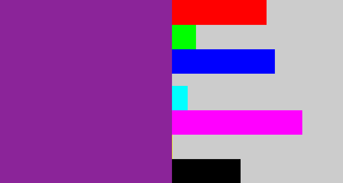 Hex color #8b2499 - purple