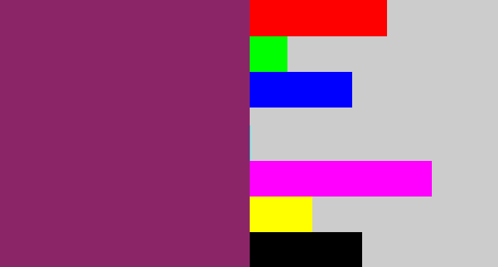Hex color #8b2568 - darkish purple