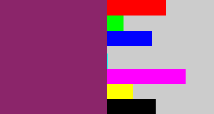 Hex color #8b256a - darkish purple