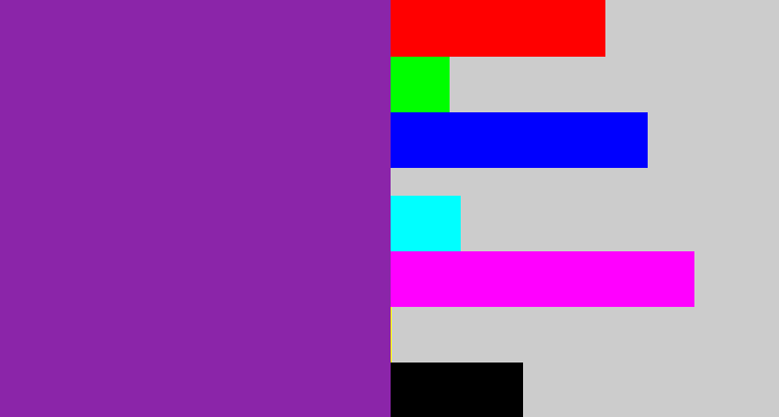 Hex color #8b25a9 - purple