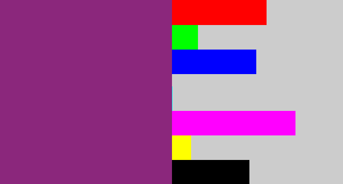 Hex color #8b277c - warm purple