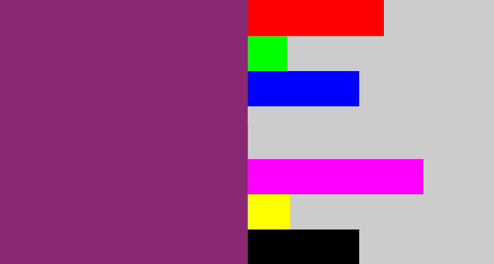 Hex color #8b2874 - darkish purple