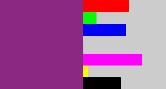 Hex color #8b2882 - warm purple