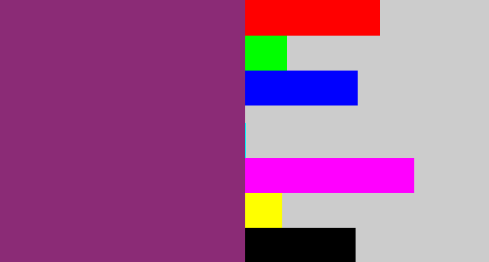 Hex color #8b2b76 - bruise