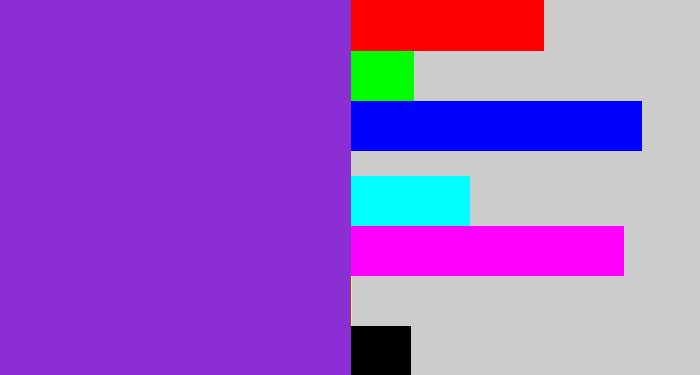 Hex color #8b2ed3 - bluish purple