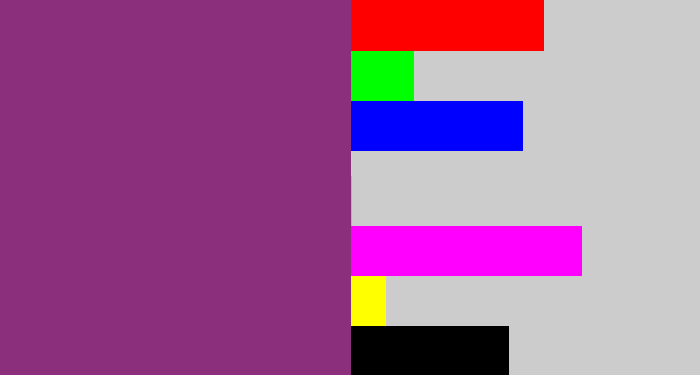 Hex color #8b2f7d - warm purple