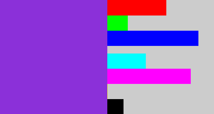 Hex color #8b30d9 - bluish purple