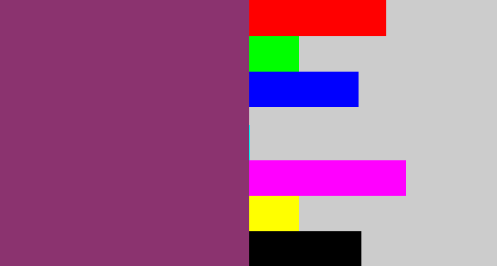 Hex color #8b336f - bruise