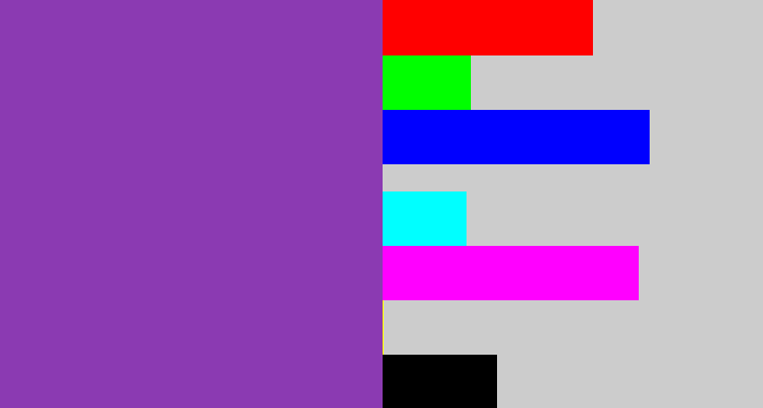 Hex color #8b3ab2 - purply