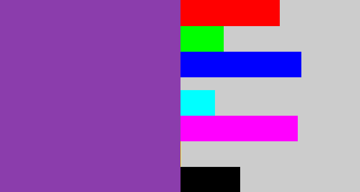Hex color #8b3dac - purply