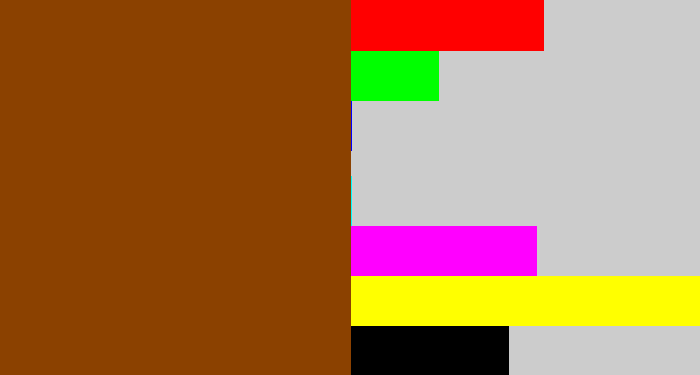 Hex color #8b4100 - rust brown