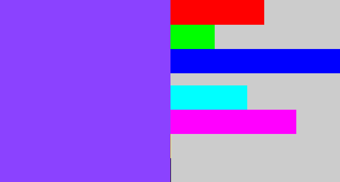 Hex color #8b42ff - purpley