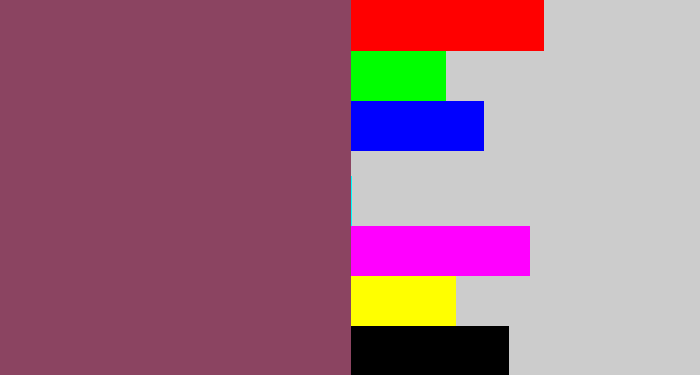 Hex color #8b4461 - dark mauve