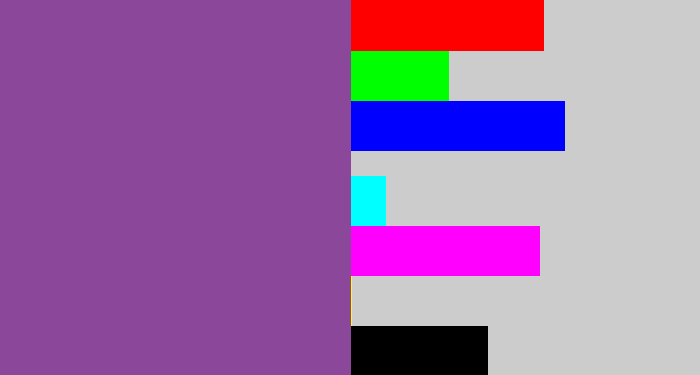 Hex color #8b489b - medium purple