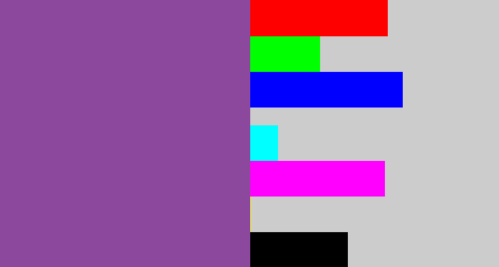 Hex color #8b489c - medium purple