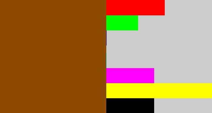 Hex color #8b4c00 - warm brown