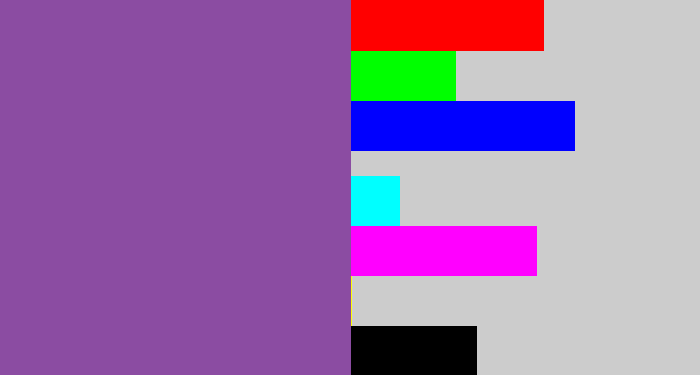 Hex color #8b4ca2 - medium purple