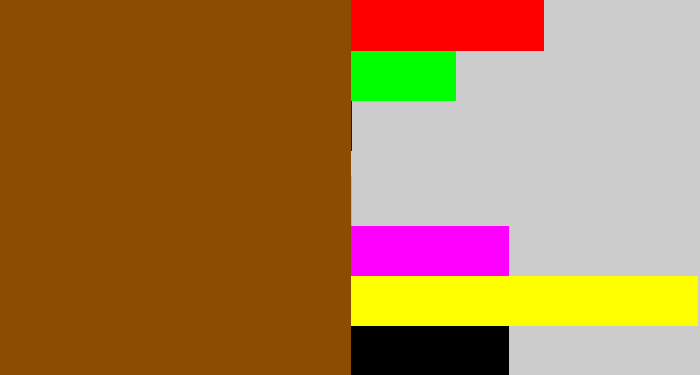 Hex color #8b4d01 - warm brown