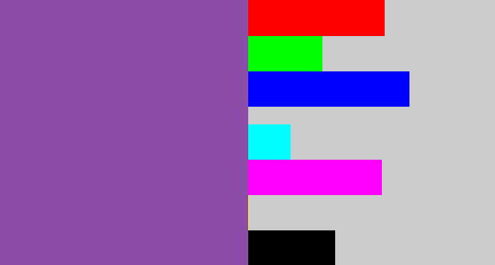 Hex color #8b4da7 - purply