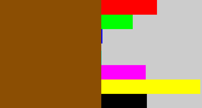 Hex color #8b4e03 - warm brown