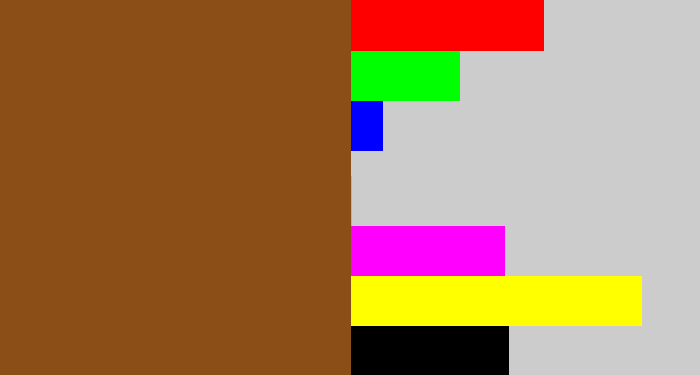 Hex color #8b4e17 - medium brown