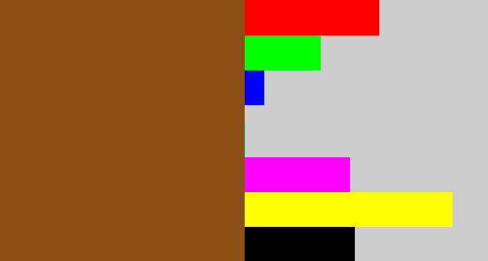 Hex color #8b4f15 - medium brown