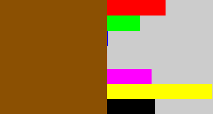 Hex color #8b5002 - warm brown