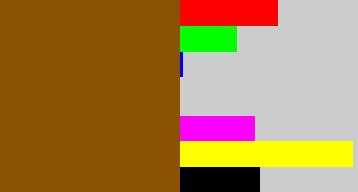 Hex color #8b5104 - warm brown