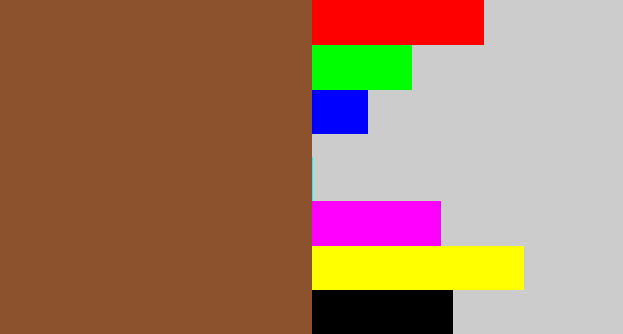 Hex color #8b522d - sepia