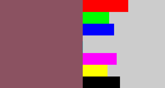 Hex color #8b5261 - dark mauve