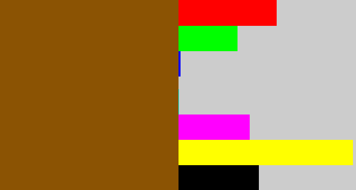 Hex color #8b5303 - warm brown
