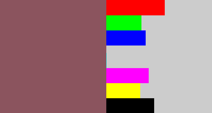 Hex color #8b545e - dark mauve