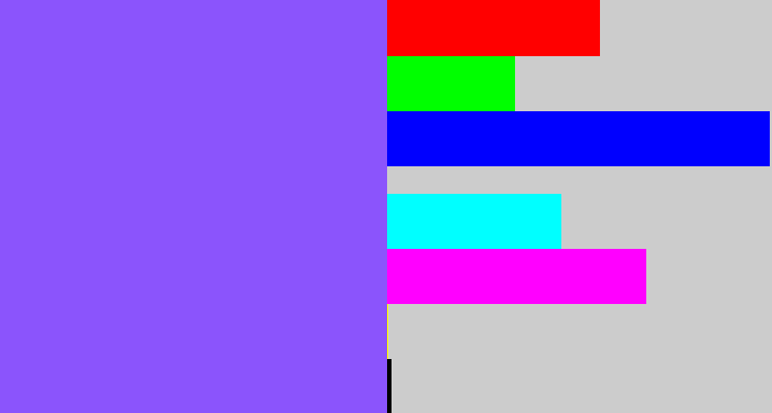 Hex color #8b54fc - purpley