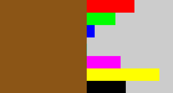 Hex color #8b5516 - medium brown