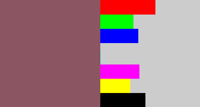 Hex color #8b5561 - dark mauve