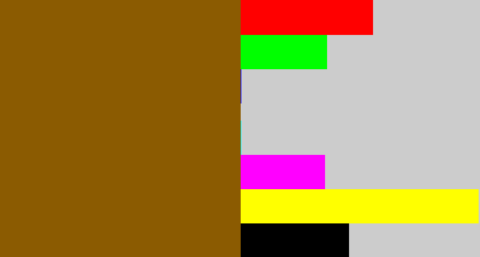 Hex color #8b5b01 - poo brown