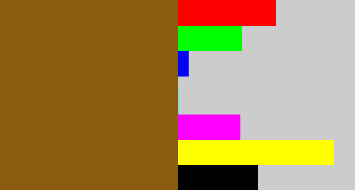 Hex color #8b5b10 - medium brown