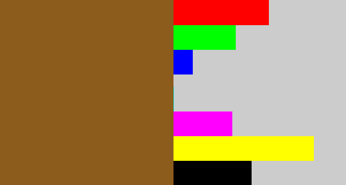 Hex color #8b5c1b - medium brown